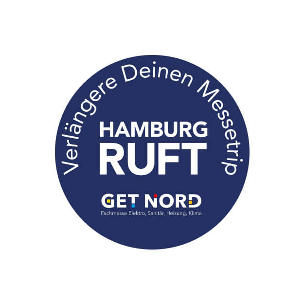 Kampagnenmotiv GET NORD: Hamburg-Highlight trifft Messethema