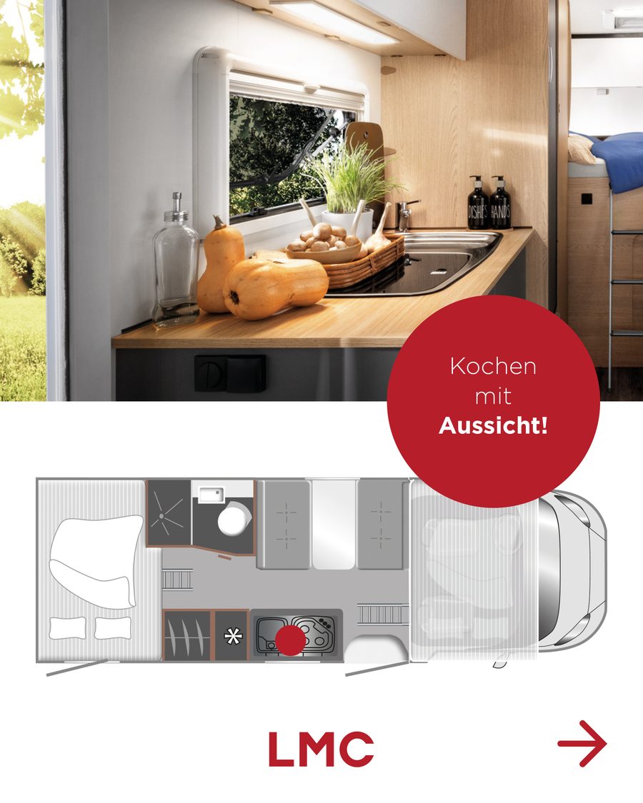 LMC Instagram-Karussell Tourer 690: Kochen mit Aussicht