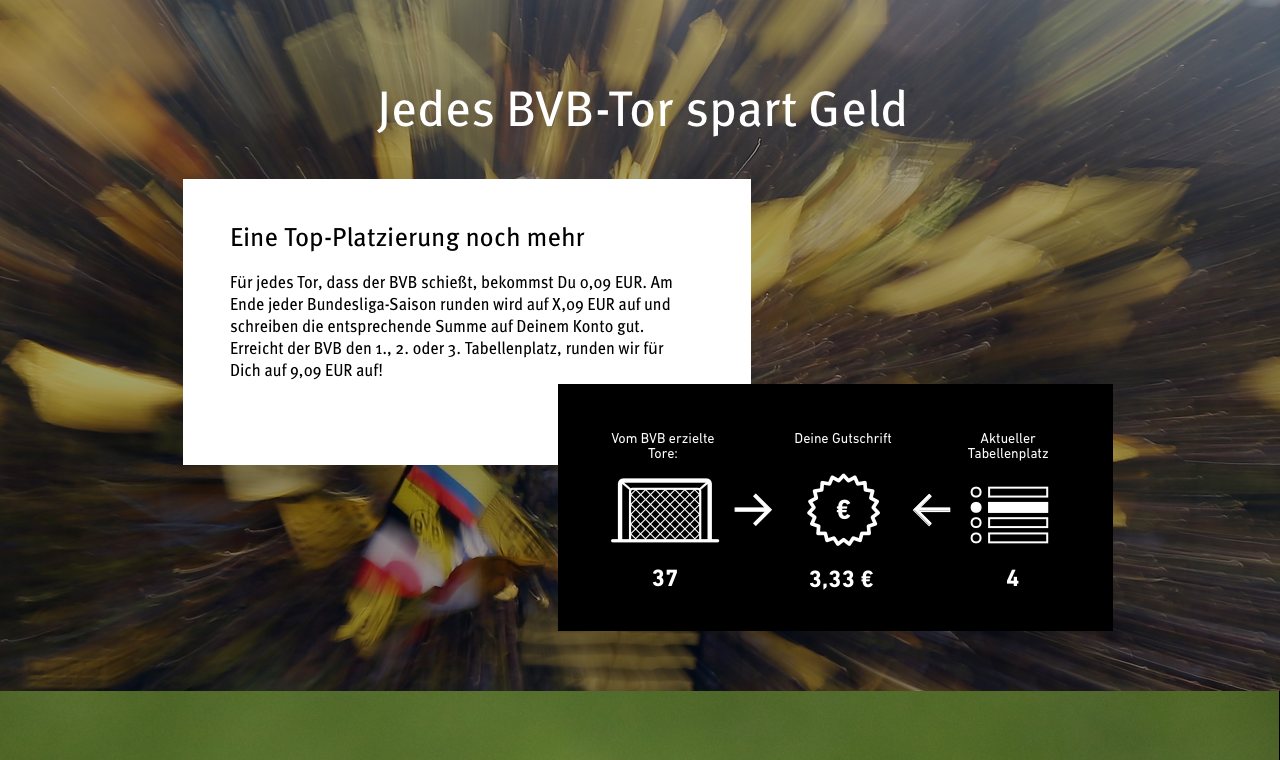 Versicherung09 – Live-Tor-Zähler: jedes BVB-Tor spart Geld